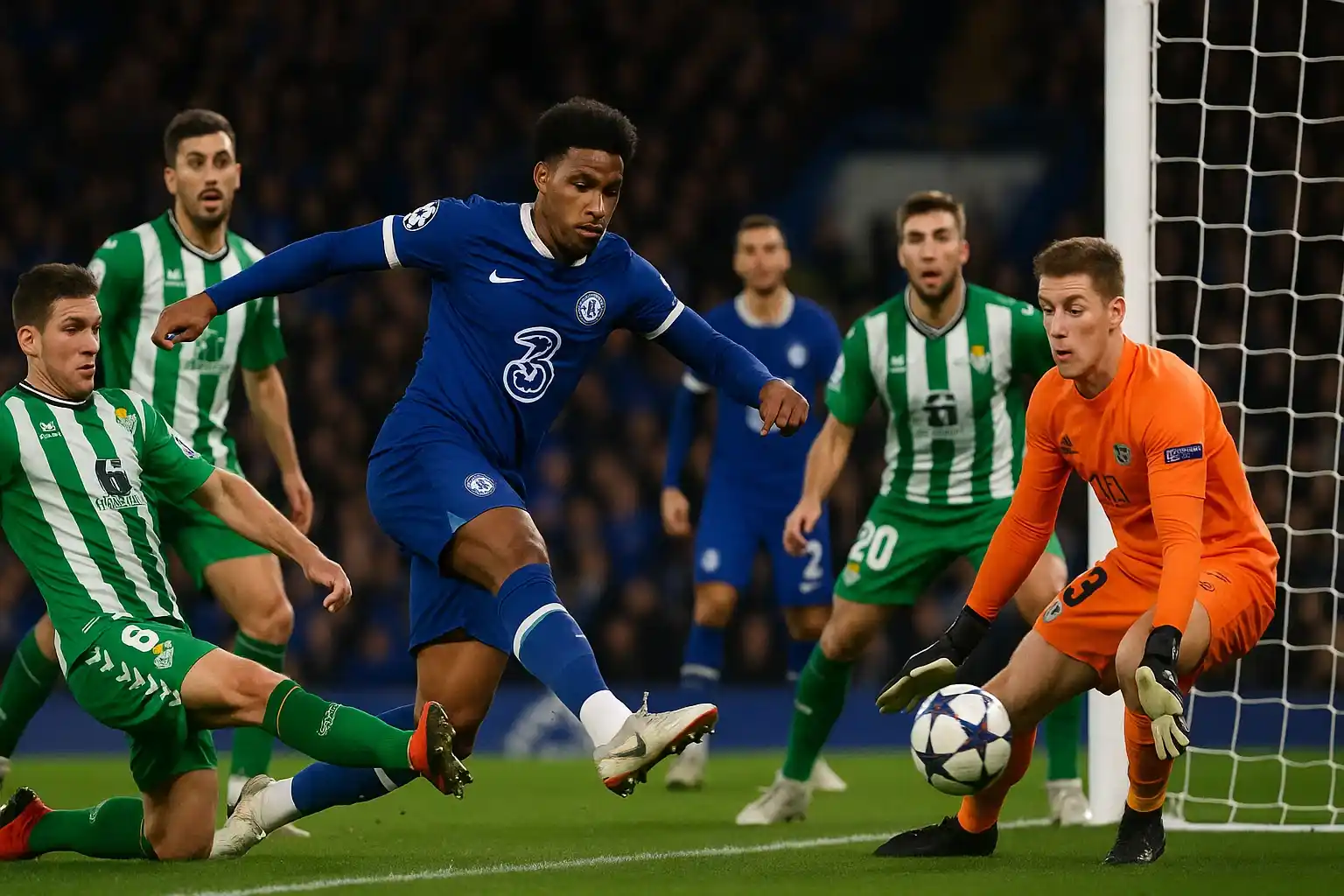 Tình huống ghi bàn sẽ xảy ra giữa Chelsea và Real Betis